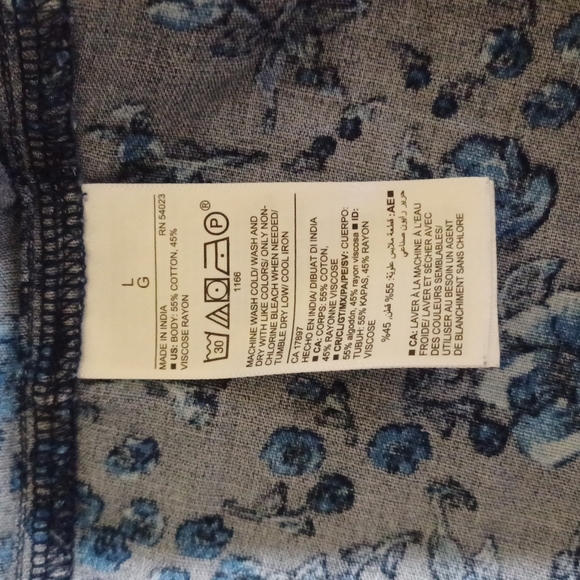 Old Navy Blue Floral Dress Sz L - Picture 8 of 8